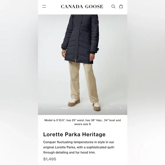 Navy blue Canada goose Lorette Parka - Picture 2 of 11